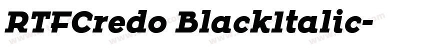 RTFCredo BlackItalic字体转换
